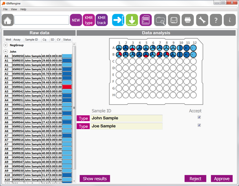 KMRengine genotyping result